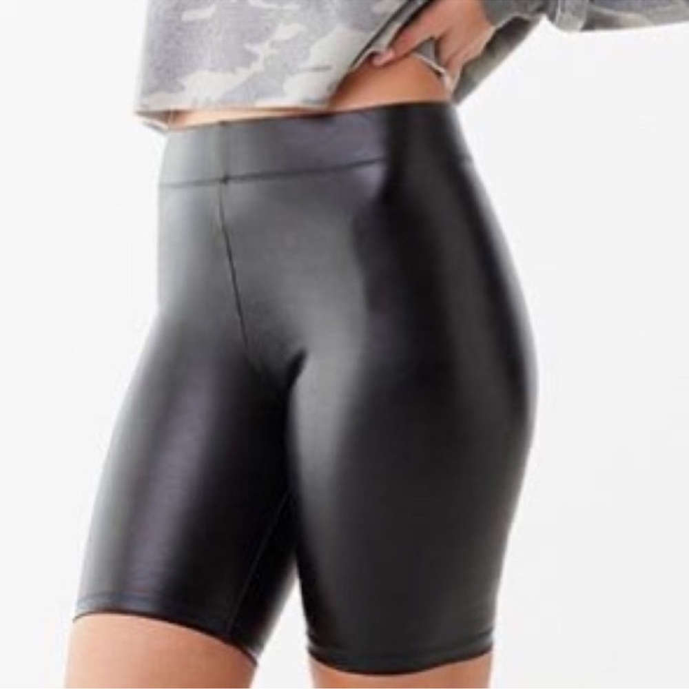 NWT F21 faux leather biker shorts